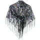 thumbnail image 3 of Chal nupcial Yinane con lentejuelas para mujer capa de noche con flecos Negro, 3 of 7