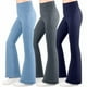 thumbnail image 1 of BIG ELEPHANT 3 Packs de Leggings Acampanados para Niña con Bolsillos Laterales, Pantalones Acampanados de Cintura Alta para Baile, 1 of 8