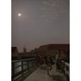 thumbnail image 3 of Christoffer Wilhelm Eckersberg 18x24 Black Modern Framed Museum Art Print Titled - Langebro, Copenhagen, in the Moonlight with Running Figures (1836), 3 of 5
