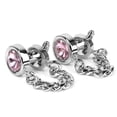 thumbnail image 1 of Gemelos de Cadena de Cristal de Cobre Sunnimix Plata Rosa, 1 of 8