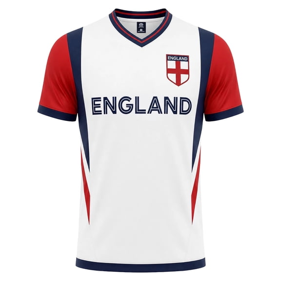 J4K Inc. England Soccer Fan Jersey, 100% Polyester, YS-XXL, 1-Pack