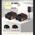 thumbnail image 6 of Compact Cordless Electric Lawn Mower Dual Lithium Batteries 3 Blades Handheld Weed Wacker for Yard Garden Maintenance, 6 of 9