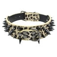 thumbnail image 2 of SPRING PARK Faux Leather Spiked Anti-bite Collar Studded Punk Dog Collar for Small/X-Small Breeds and Puppies, 2 of 7