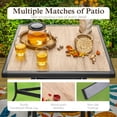 thumbnail image 3 of Sophia & William Patio Outdoor Height Bar Table Set Square Metal Dining Table Wooden-like Bistro Table, 3 of 5
