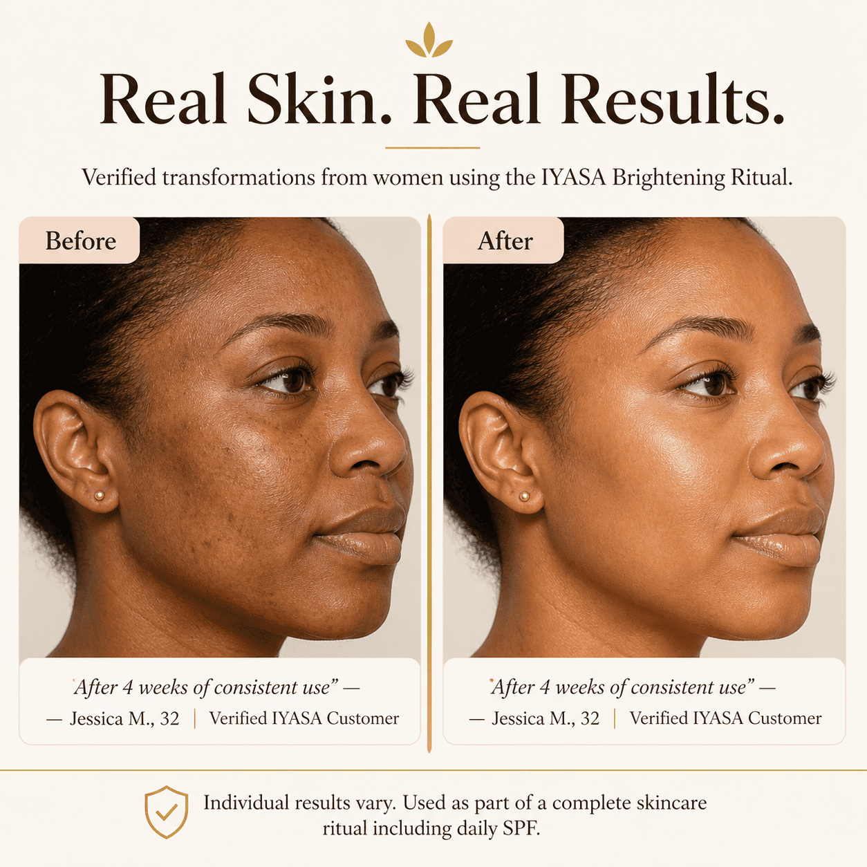 IYASA Brightening Cream for Face & Body, 5% Vitamin C & 10% Niacinamide, Water-Based Moisturizer Evens Tone & Revives Dull Skin, Clean, Vegan, Cruelty-Free, Sensitive Skin-Safe, 16 oz