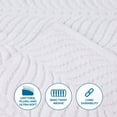 thumbnail image 3 of Superior Chevron 4-Piece Zero Twist Cotton Bath Towel Set, Plush and Ulta Soft Towels, White, 3 of 10