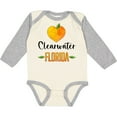 thumbnail image 3 of Inktastic Clearwater Florida Orange in Heart Boys or Girls Long Sleeve Baby Bodysuit, 3 of 5