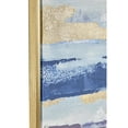 thumbnail image 5 of DecMode Blue Canvas Abstract Long Horizontal Living Room Framed Wall Art with Gold Foil Accents, 71" x 2" x 32", 5 of 15