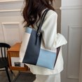 thumbnail image 2 of bestolf Color Block Tote Bag Handbag Stylish Commuter Shoulder Bag Tote Purse for Women Work Daily Life Parties Dating, 2 of 8