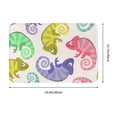 thumbnail image 3 of Haiem Cute Chameleons Front Door Mat Indoor Outdoor Entrance, Waterproof All-Season, All-Weather Doormat, Durable Flannel Fabric, Fade Resistant, Low Profile, 16x24in, 3 of 9