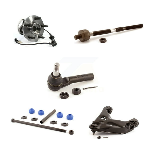 Transit Auto Bras de Commande Inférieur à Roulement de Moyeu avant Droit avec Tige de Liaison Intérieure Extérieure à Rotule et Kit de Liaison (5 Pcs) pour Voiture 20032004 Mazda B4000 4WD Barre de Torsion Ressorts avant Connecteur Carré K7T-106410