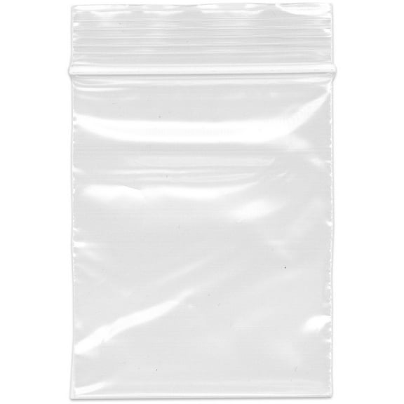 Plymor 2.5" x 3" (Pack of 500), 2 Mil Zipper Reclosable Plastic Bags