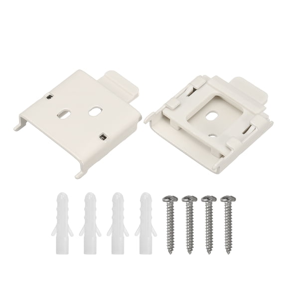 Uxcell 2-Pack Metal Mounting Brackets Roller Blind Buckles, Universal Replacement Brackets for Indoor/Outdoor Roller Shade Vertical Blinds Accessory, Beige