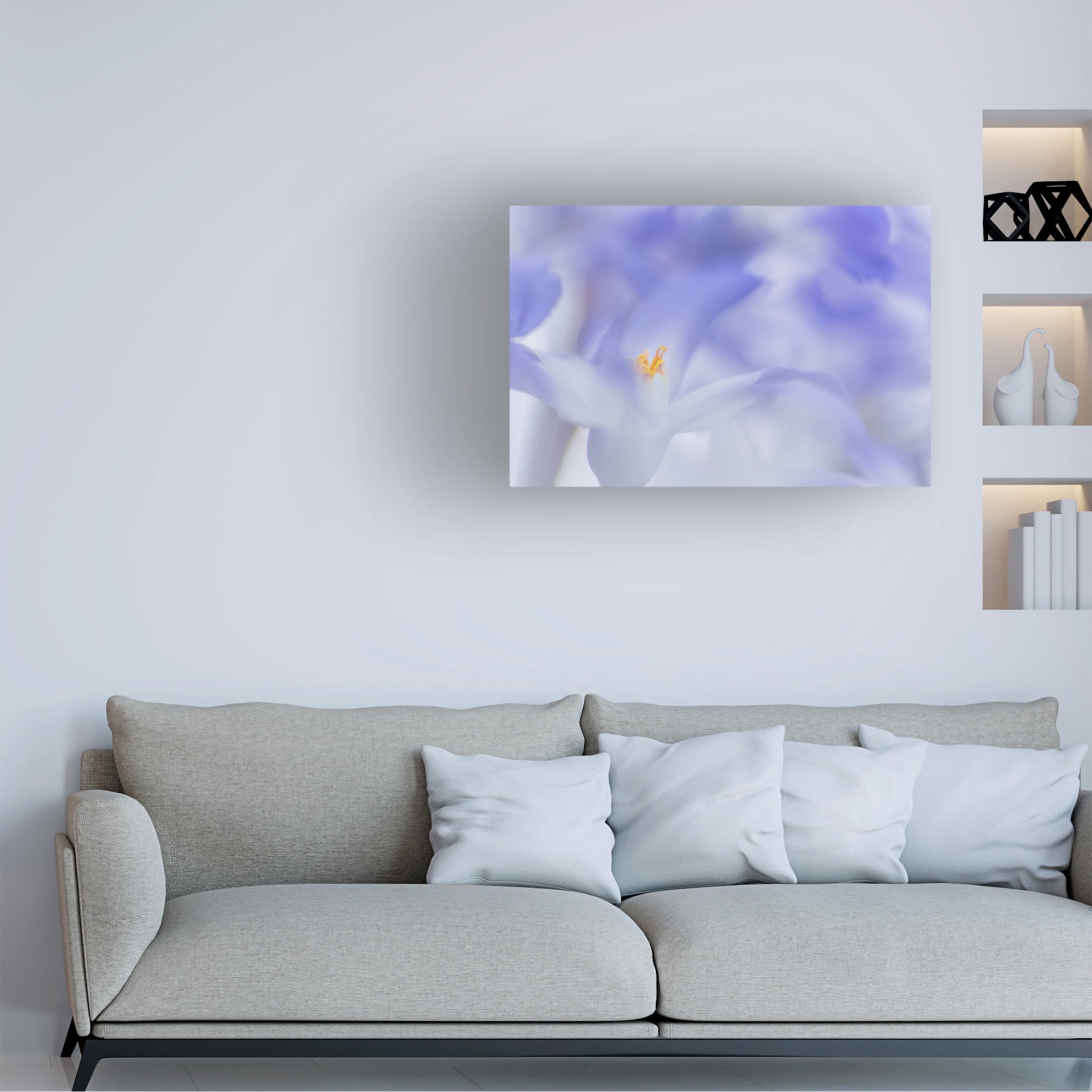 Canvas Wall Art - Roelof de Hoog 'Blue Waves' Wall Art for Living Room, Bedroom, or Office Décor by Trademark Fine Art - 47 x 30 Inches