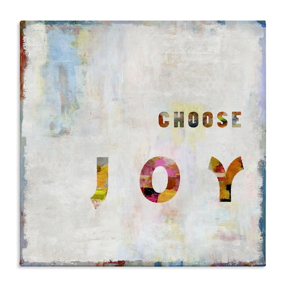 Stupell Industries Modern Colorful Choose Joy Phrase Canvas Art, 17 x 17, by Jamie MacDowell