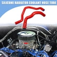thumbnail image 2 of 2 Pcs Silicone Radiator Coolant Hose Tube with 4 Clamps for Jeep Cherokee Xj 4.0 L6 Red Blue, 2 of 6