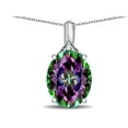 thumbnail image 2 of Star K� Expressions Large 12x10mm Oval Rainbow Mystic Topaz Pendant Necklace, 2 of 9