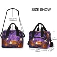 thumbnail image 3 of Insulated Crossbody Lunch Bag 10L Lunch Tote with Adjustable Shoulder Strap for Work Office Picnic Whimsical Cartoon Halloween Scene, 3 of 6
