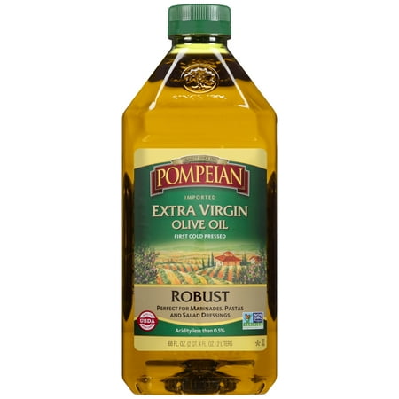 Pompeian Extra Virgin Olive Oil Robust, 68.0 FL (Best Cold Pressed Olive Oil)