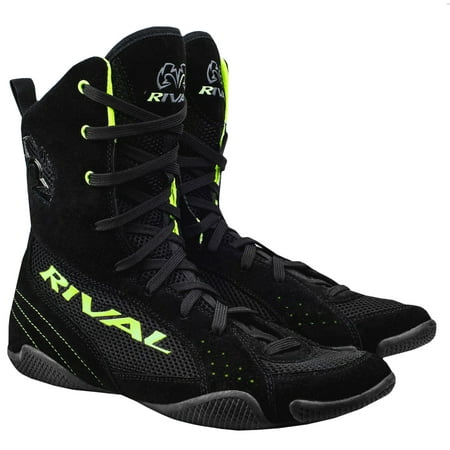 Rival Boxing Hi-Top Mesh Paneled RSX-ONE V2 Boots - Black/Lime
