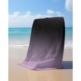 thumbnail image 4 of Purple Black Ombre Beach Towels Oversized Super Absorbent, Modern Gradient Abstract Art Lightweight Bath Towel Quick Dry Sets For Bathroom/Pool/Rv Camping/Beach Play/Gym Room/Picnic 23"x47", 4 of 8