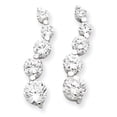 thumbnail image 1 of Sterling Silver CZ Journey Earrings QE4316, 1 of 2