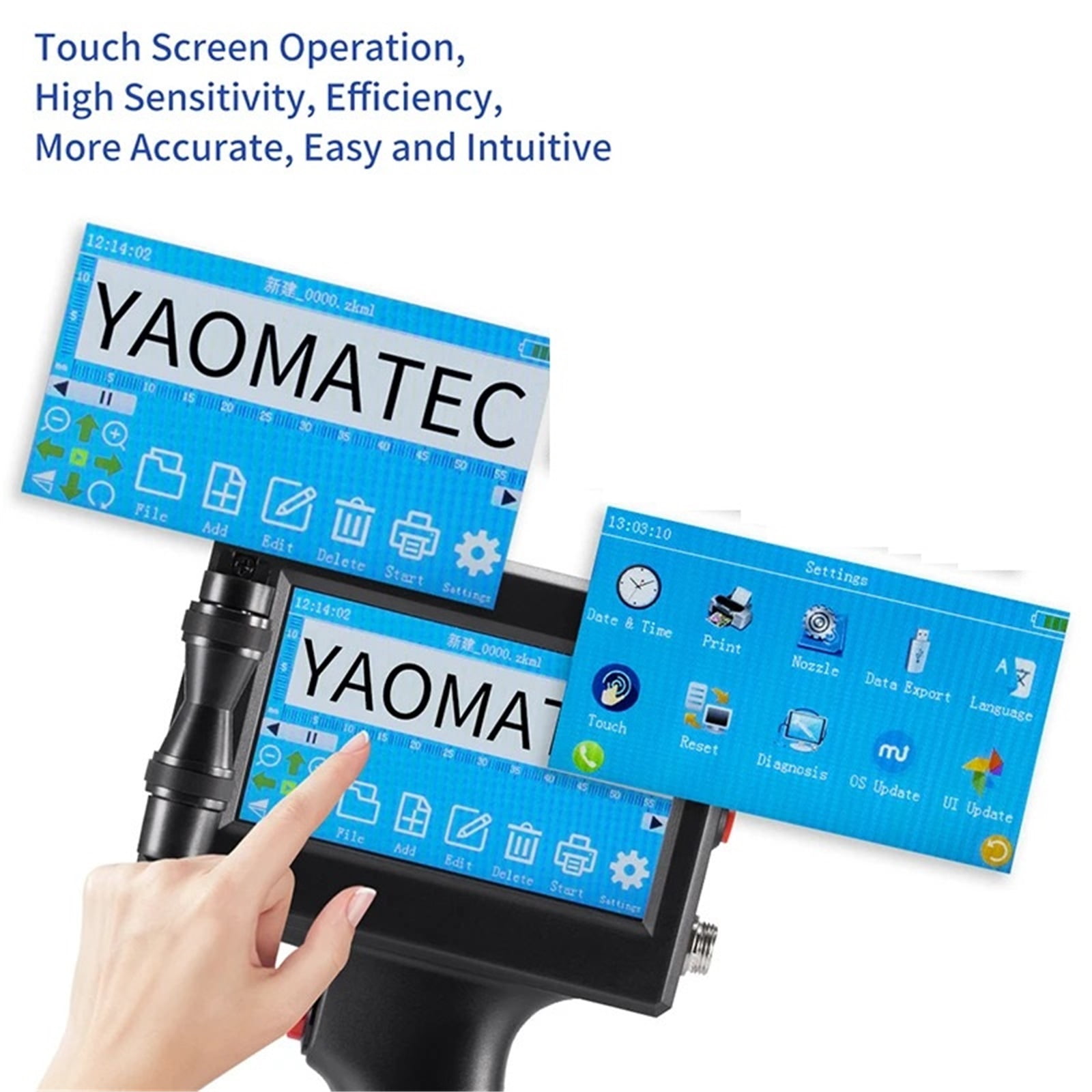 25.4mm Bar Batch Code Variable Date Number Logo Expiry Date Lable Portable Hand Jet Handheld Thermal Inkjet Printer