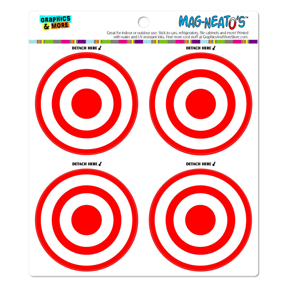 Target Sniper Scope Bullseye MAGNEATO'S(TM) Car/Refrigerator Set