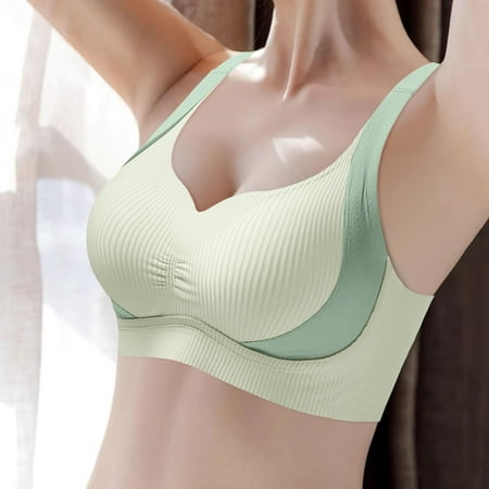 Sweet Home Farm Balconette Bras for Women Wireless Bra Super Gather Anti Sagging Breasts Support Pushup Lifting Older High Support Bras
