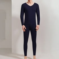 WAENQINLA Thermal Underwear for Men Lightweight Long Sleeve V-Neck Shirt and Bottom Slim Fit Base Layer Pullover for Cold Weather
