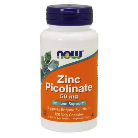 NOW Supplements, Zinc Picolinate 50 mg, 120 Veg Capsules - 120 Count (Pack of