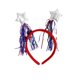 thumbnail image 2 of Cinta Patriótica | Diseño de Estrella con Bandera de EE. UU. | Accesorio para el Cabello en Rojo, Blanco y Azul para el Día de la Independencia | Plástico Envuelto en Tela Elástica | Cómodo, 2 of 6