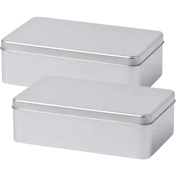 KAKOWELY 2 cajas para tartas de tiramisú, moldes para turrón, cajas de acero inoxidable para hornear pan.
