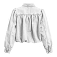 thumbnail image 5 of Edvintorg Coats for Women Fall Button Down Jacket Long Sleeve Casual Cropped Outerwear Fashion Clothing Womens White M, 5 of 6