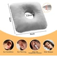 thumbnail image 2 of SIABC-Ear Piercing Pillow for Side Sleepers with Ear Inflammation & Pressure, Soft Velvet Adjustable Ear Guard Pillow with Removable & Washable Cover (Light Gray, Pillow & Cover), 2 of 4