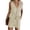 Beige, variant on Womens Casual V Neck Bow Pocket Sleeveless Shorts Wide Shorts Jumpsuits Rompers