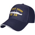 thumbnail image 2 of USS Puget Sound Ad 38 Baseball Cap Men - Classic Dad Hat Adjustable Plain Hat, 2 of 7