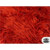 Faux Fake Fur Mongolian Fabric Sold by the Yard (ORANGE)