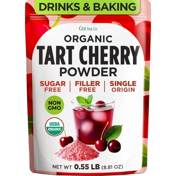 Gya Tea Co Organic Tart Cherry Powder Caffeine-Free 1-Count 0.55lb (8.81oz)