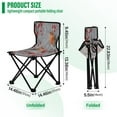 thumbnail image 3 of 600D Oxford Camping Chair Portable Foldable Chair Supports 220 lbs for Picnic, Fishing, Backpacking Red Berries and Robin Birds, 3 of 8