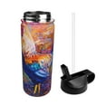 thumbnail image 2 of Sikiie Rooster Oil Painting Print 18OZ Insulated Straw Cup, Portable Leak-proof Sports Water Bottle, Stainless Steel Water Cup Suitable for Home and Outdoor, 2 of 8