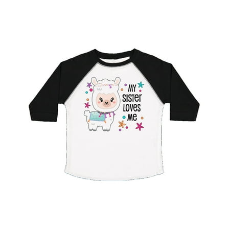

Inktastic My Sister Loves Me- Cute and Happy Llama Gift Toddler Boy or Toddler Girl T-Shirt