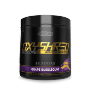 EHP Labs OxyShred Hardcore Super Dosed Pre Workout Powder - Preworkout Powder with L Glutamine & Acetyl L Carnitine, Energy Boost Drink - 275mg of Caffeine - Grape Bubblegum, 40 Servings