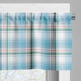 thumbnail image 5 of Ambesonne Checkered Valance & Curtain, Pastel Fresh Summer, 55"x30", Aqua Turquoise Pink, 5 of 6