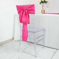 thumbnail image 3 of Balsa Circle 5 Fuchsia Accordion Crinkle Taffeta Chair Sashes Wedding, 3 of 8