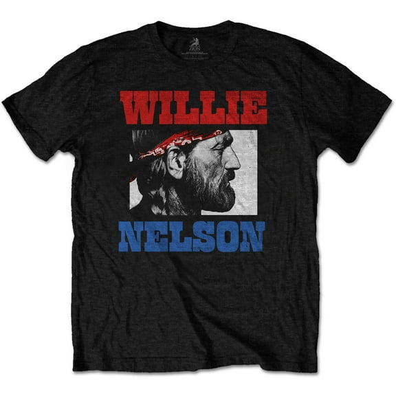 Men's Willie Nelson Stare Slim Fit T-shirt Small Black