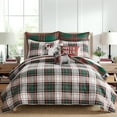 thumbnail image 4 of Levtex Home - Spencer Plaid Quilted Standard Sham (26x20in.) - Christmas Tartan Plaid - Green, White, Red - No insert - Set of 2, 4 of 6
