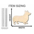thumbnail image 2 of Unfinished Wood Corgi Dog Shape - Animal - Pet - Craft - up to 46" DIY 24" / 3/4", 2 of 3