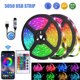 thumbnail image 2 of Tira de luces LED RGB 5050 con Bluetooth, control remoto por infrarrojos, USB, 1 m, 2 m, 3 m, 4 m, 5 m, 10 m, 15 m, 20 m, 25 m, 30 m, decoración de festivales para el hogar, 2 of 5