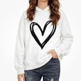 thumbnail image 2 of WAVSUF Kids Girls Hoodie, Graphic Detail Long Sleeve Hooded Fall Warm Trendy Sweatshirts White 7-8, 2 of 6